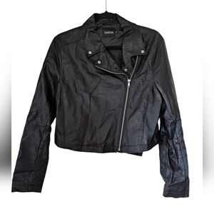 BooHoo Faux Leather Motorcycle Jacket - M